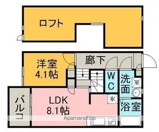 CB和白オーシャンアクア【1階】の間取り