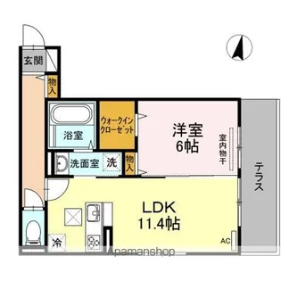 岡山県岡山市北区平野【アパート】の間取り