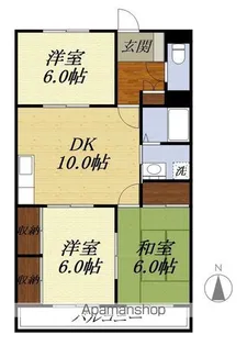 マンション槐【2階】の間取り