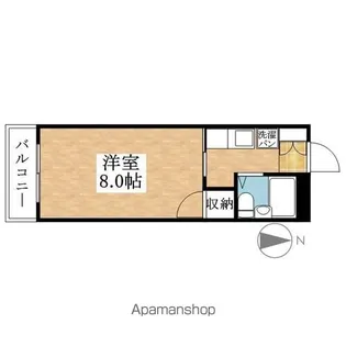 ミリアングリーンパーク庄内【305号室】の間取り