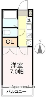 スカイヒルズ台原【205号室】の間取り
