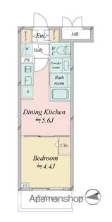 ドゥーエ日暮里Ⅳ【3階】の間取り