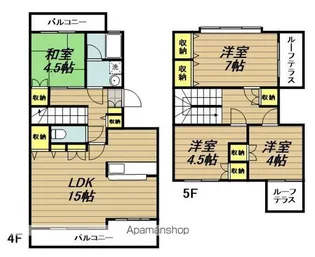 サムズワン【406号室】の間取り