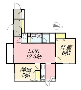 メニーズコート山鼻【4階】の間取り