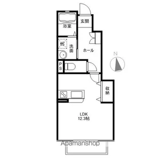 プロムナードN・Ⅱ【105号室】の間取り