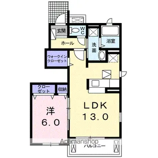 クラールB【1階】の間取り