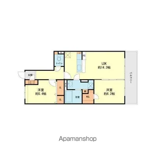 アリビオ春日野【5階】の間取り