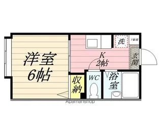 キャップス早稲田【1階】の間取り