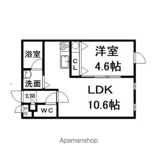 ヴァンドーム青葉【411号室】の間取り