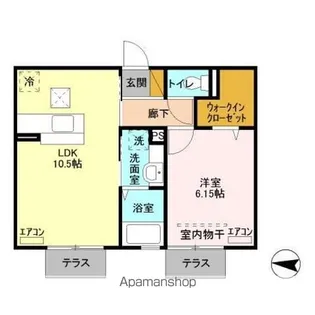 ル メルシェ【1階】の間取り