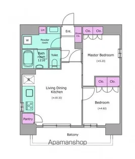 クロスレジデンス神田神保町【13階】の間取り