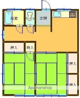 加藤第二アパート【3号室】の間取り