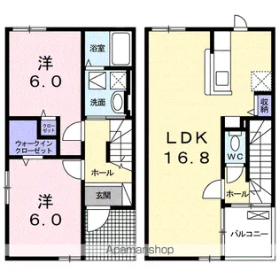 リアン【1階】の間取り