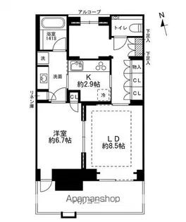 グラングリーン大阪 THE NORTH RESIDENCE【1007号室】の間取り