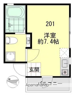 アパートメント新小岩A棟【2階】の間取り