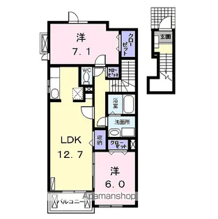 メープル コート【2階】の間取り