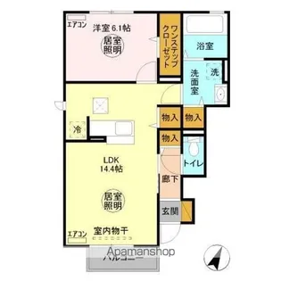 コンフォール千現II A【1階】の間取り