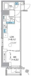 クレヴィアリグゼ日暮里根岸【6階】の間取り
