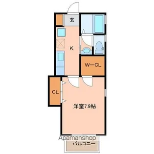 グロリア弐番館【1階】の間取り