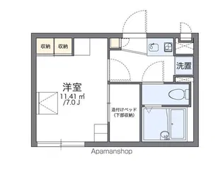 レオパレスひだまり【203号室】の間取り