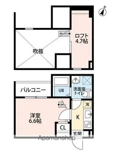 T.A.東山町ⅡC棟【2階】の間取り