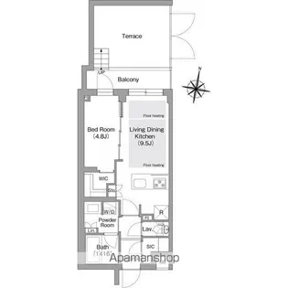 東京都中野区上高田1丁目【マンション】の間取り
