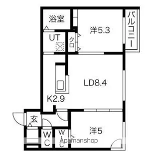 ラフィナート南郷通【3階】の間取り