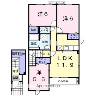 ベル コリーヌA【2階】の間取り