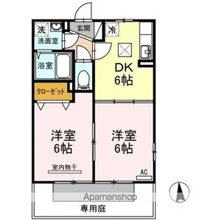 クレア伏石S【1階】の間取り
