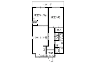 第2洛西ハイツ【503号室】の間取り