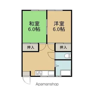 第4都南荘【102号室】の間取り