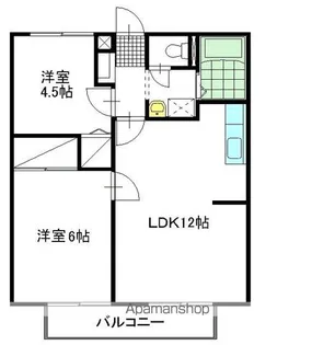 エスポワールタナベ Ⅱ【102号室】の間取り