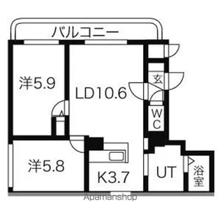 ルーチェ東札幌【3階】の間取り
