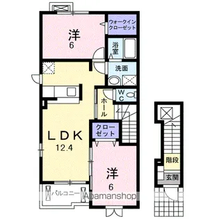 リバーサイド レジデンス【2階】の間取り