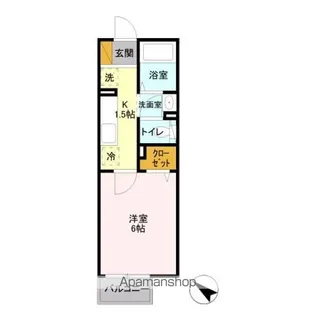 プリュネル【1階】の間取り