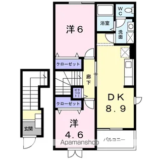 ラフィネ Ⅱ【2階】の間取り