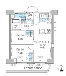 パークアクシス上野三丁目【11階】の間取り