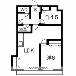 Kスクエアサウス【5階】の間取り