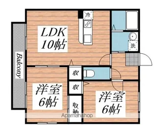 フェアリーヒルB【1階】の間取り