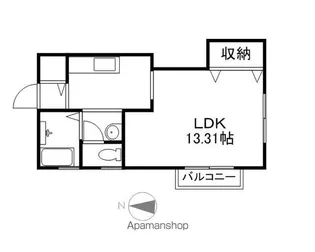 コンフォートタウン B棟【202号室】の間取り