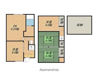 滋賀県大津市富士見台【一戸建】の間取り