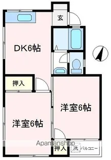 ハイツイチカワ【2階】の間取り