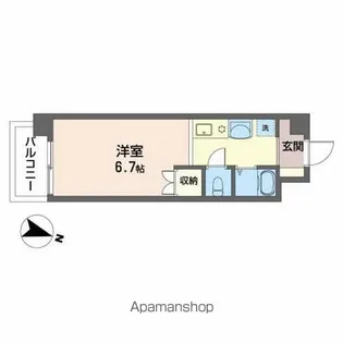 ステュ・ディオ森【1階】の間取り
