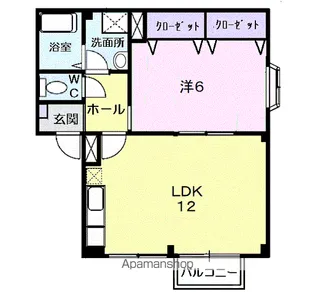 メゾンフローラ【1階】の間取り
