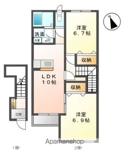 ボンヌール【2階】の間取り