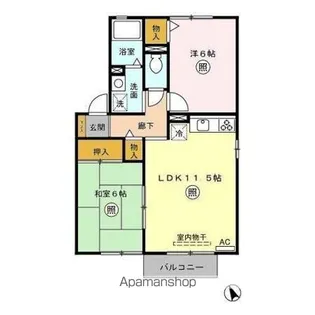 セジュール花見東I【1階】の間取り