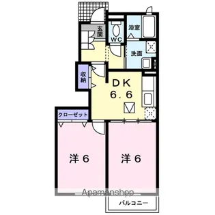 プレシード笹原C【1階】の間取り