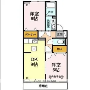 フォンテーヌ【1階】の間取り