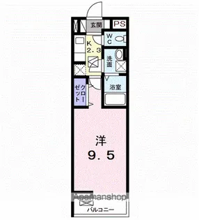ショコラたるさか B【103号室】の間取り