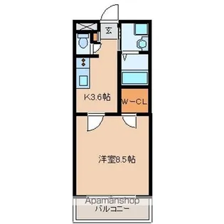 フローネ加美平【3階】の間取り